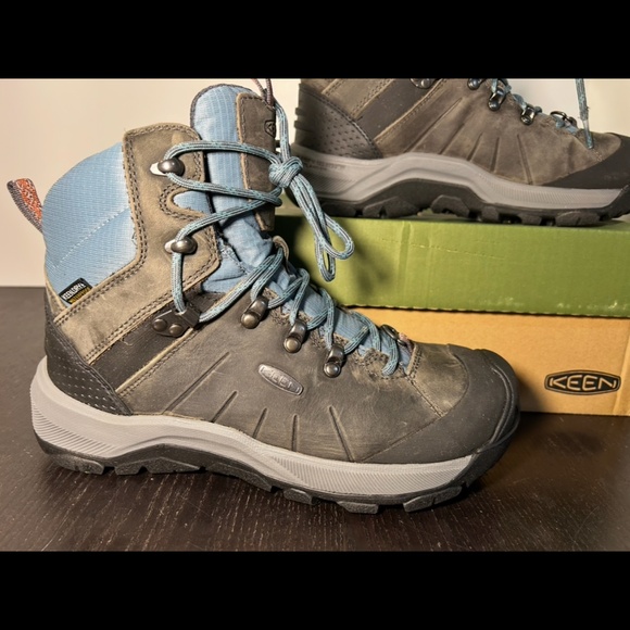 Keen Revel IV Mid Polar Waterproof Boots Magnet/North Atlantic Womans 9 - Picture 1 of 16